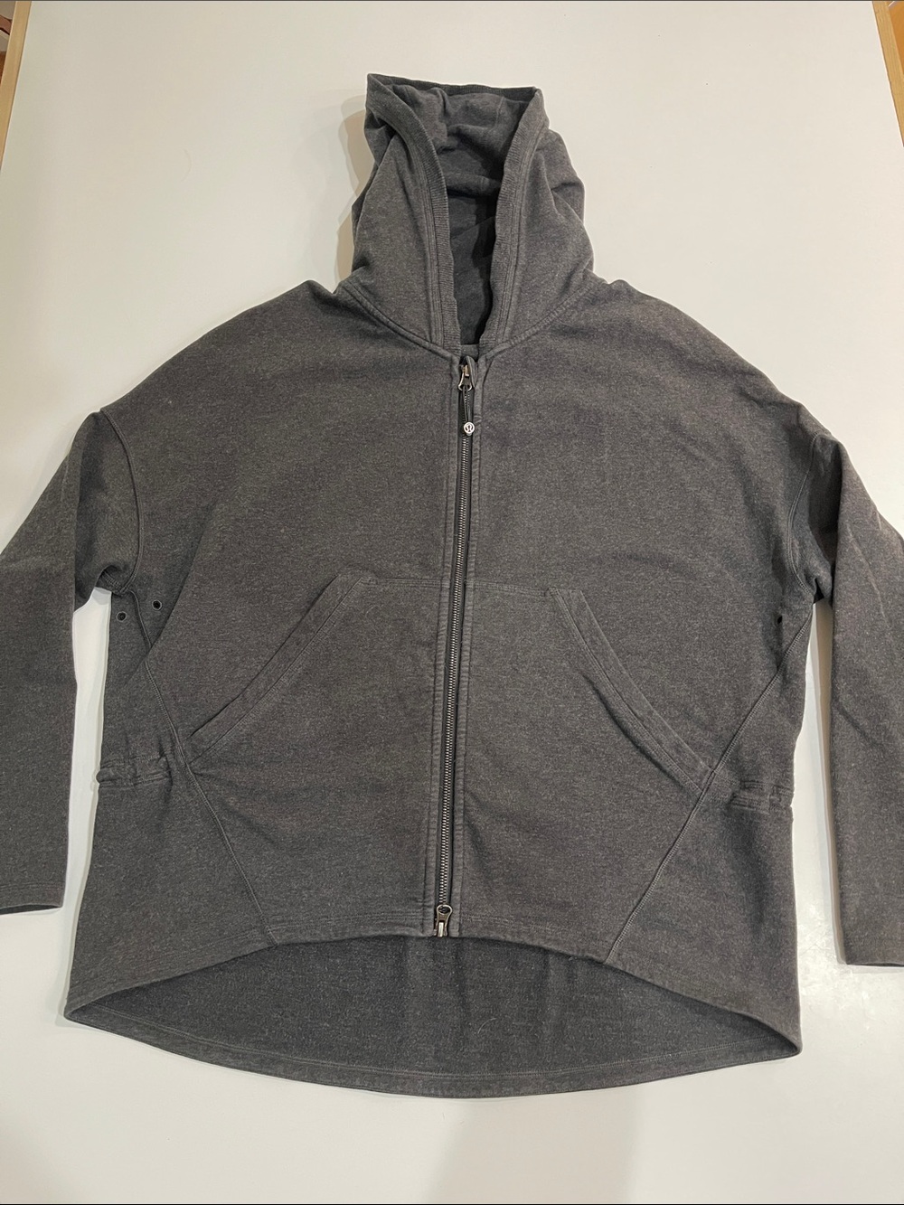 lululemon Hooded Oversized Zip-Up in Charcoal